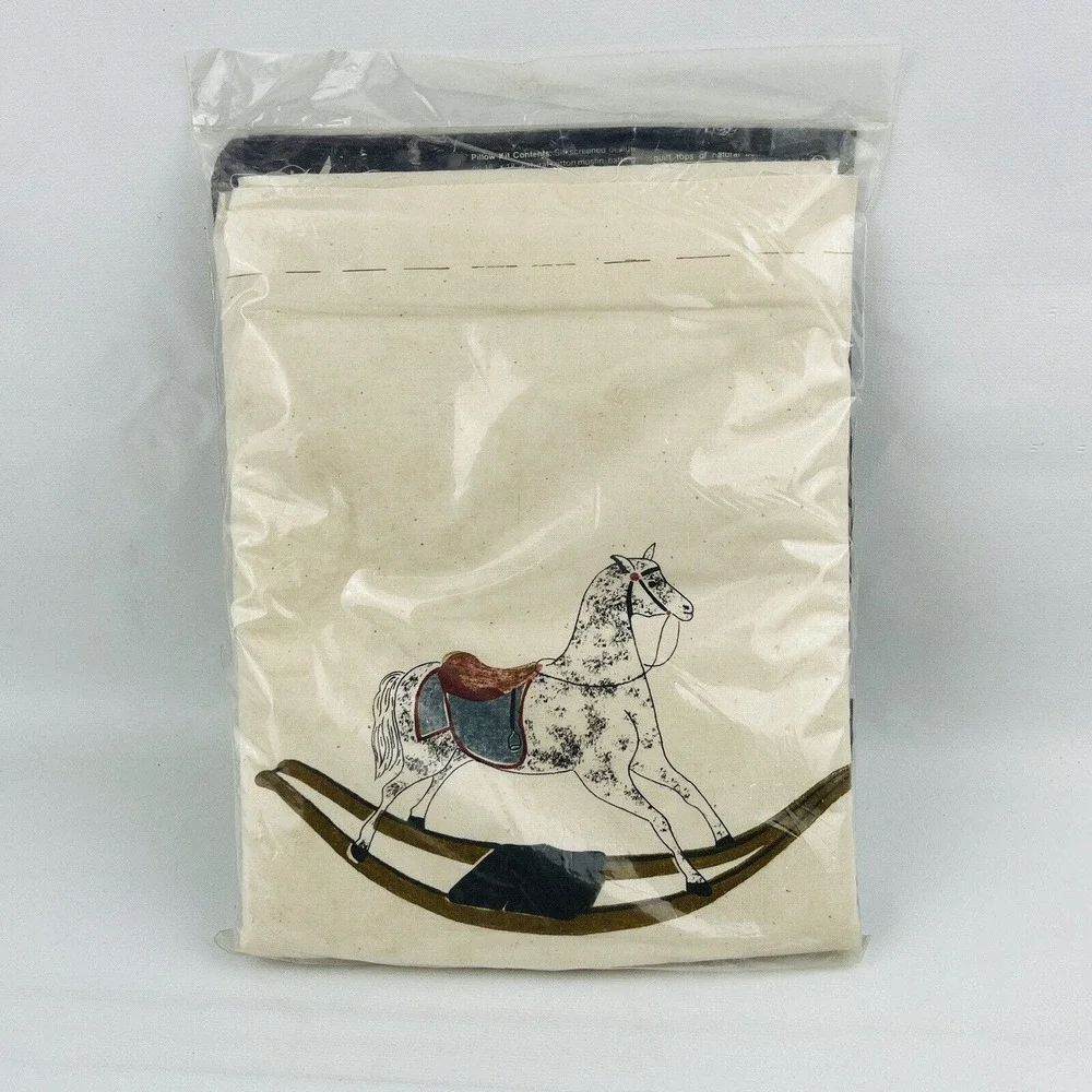 Cathy Needlecraft #7108 Rocking Horse Quilted Pillow Kit‎ 12x12 Toy Pillows